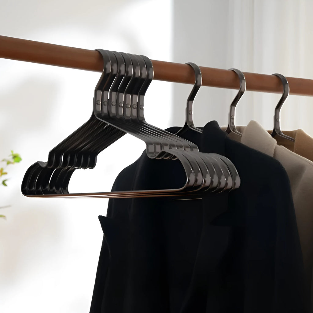 Elegant black non-slip anti-rust clothes hanger for trousers and ties