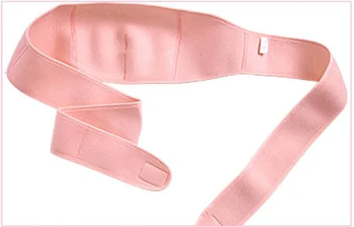 Cotton pre-pregnancy support belt in pink, with adjustable length and telescopic elasticity for stomach lift