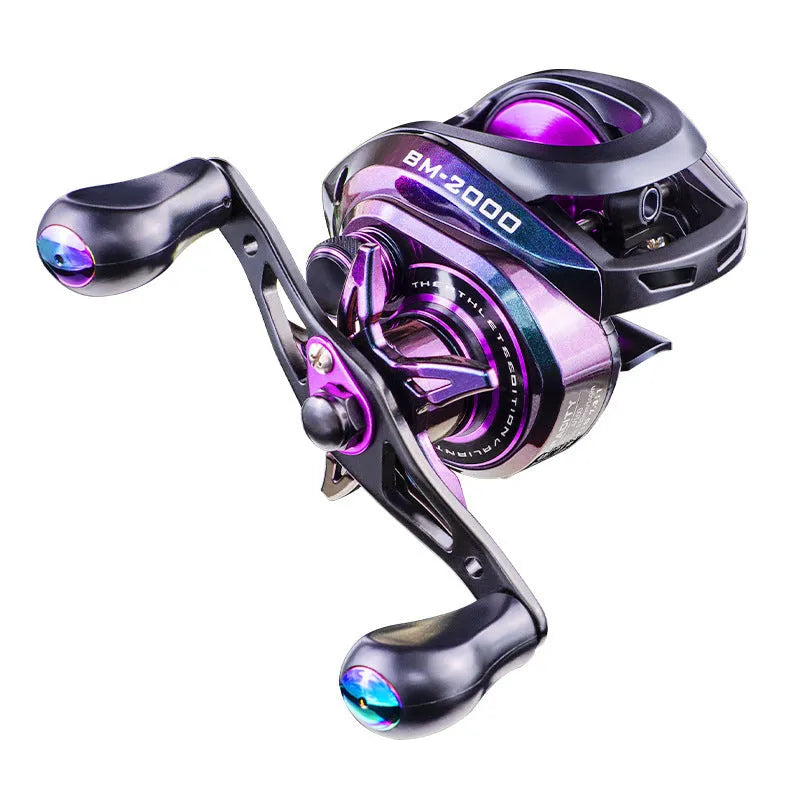BM2000 fishing reel with magnetic brake and water drop shaped body
