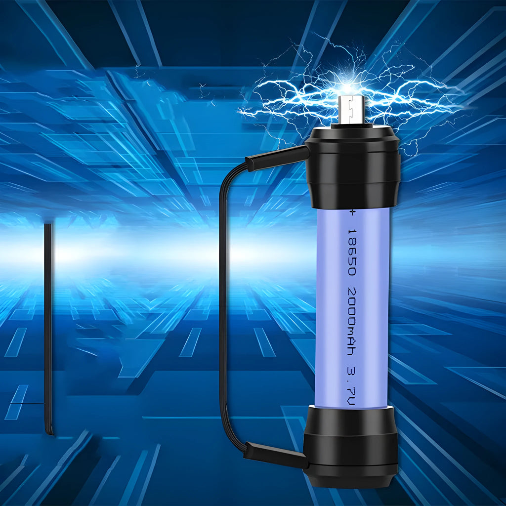 Mini portable keychain emergency charger with 18650 lithium battery slot