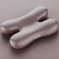 Purple memory foam side sleeping pillow measuring 58x40cm with ergonomic core