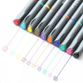 Pack of 10 hook line pens with 0.38mm tips for technical drawing and architectural drafting