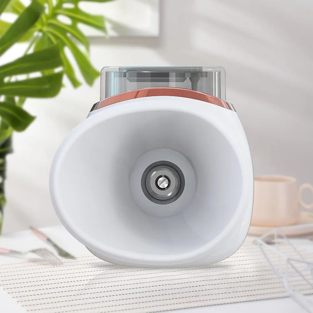 White and purple household eye humidifier with lithium battery and charging cable