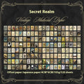Retro note stickers in secret land colour, 320-piece boxed set showing 4cm by 6cm dimensions