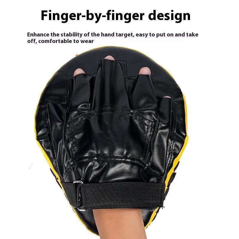Boxing training punch mitts in vertical design with PU leather construction for adult and children martial arts practice