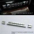 Silver automotive air conditioning button panel replacement set with air volume controls and multiple size options