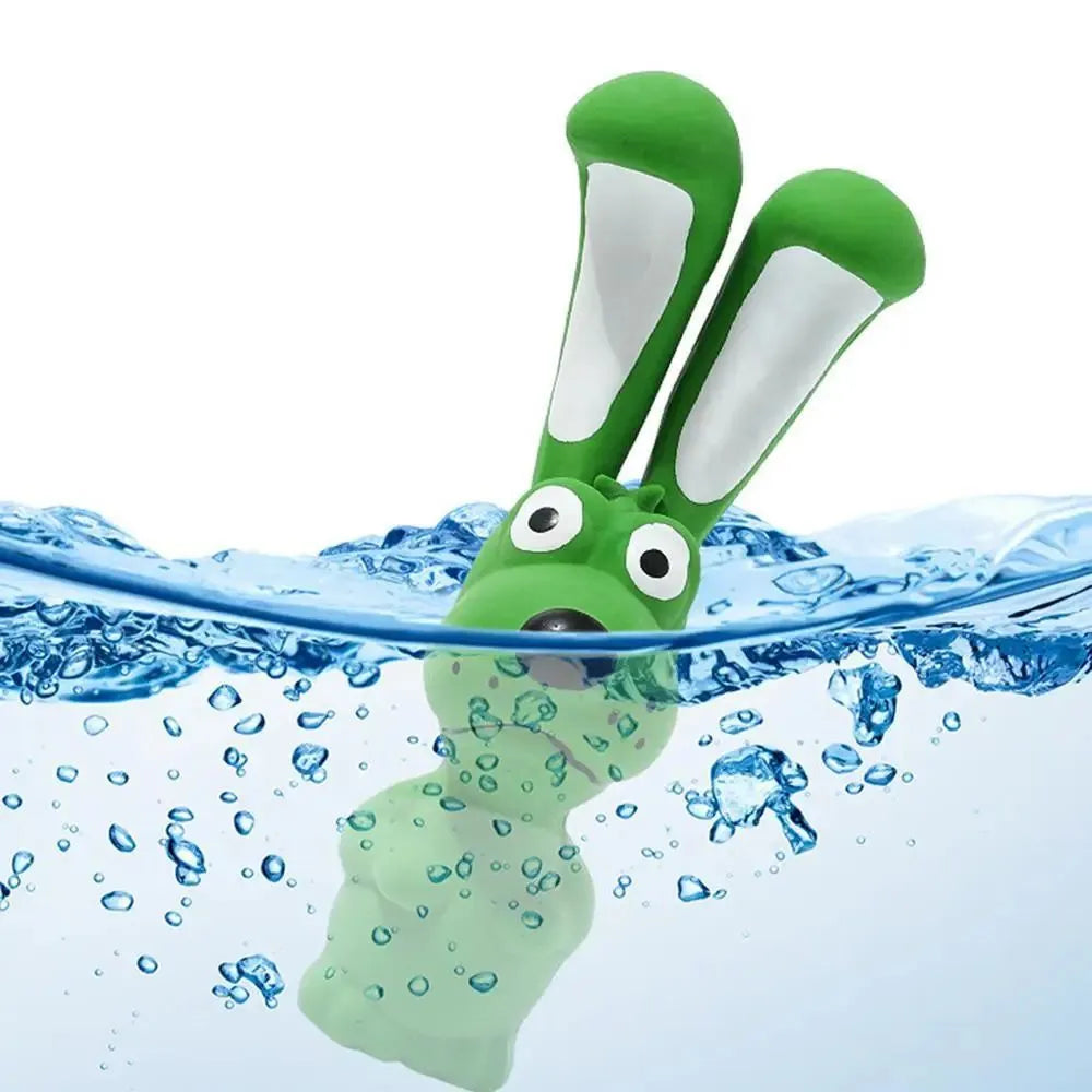 Blue and green pet latex hippo squeaky toy with crinkle texture for indoor dog play