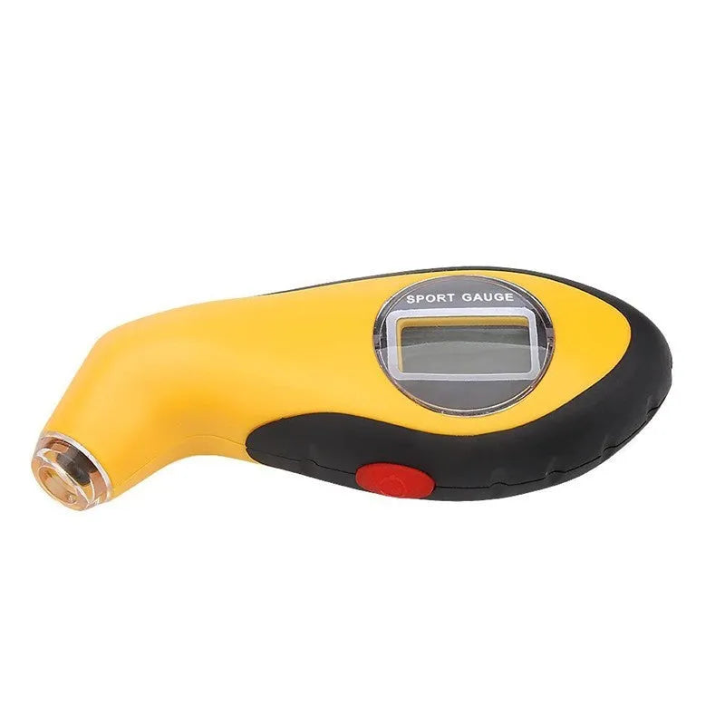 Digital tyre air pressure gauge with ABS body and rubber grip for car and motorcycle use