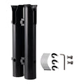 Carbon motorcycle and bicycle fishing rod rack with plastic frame and clamp mechanism