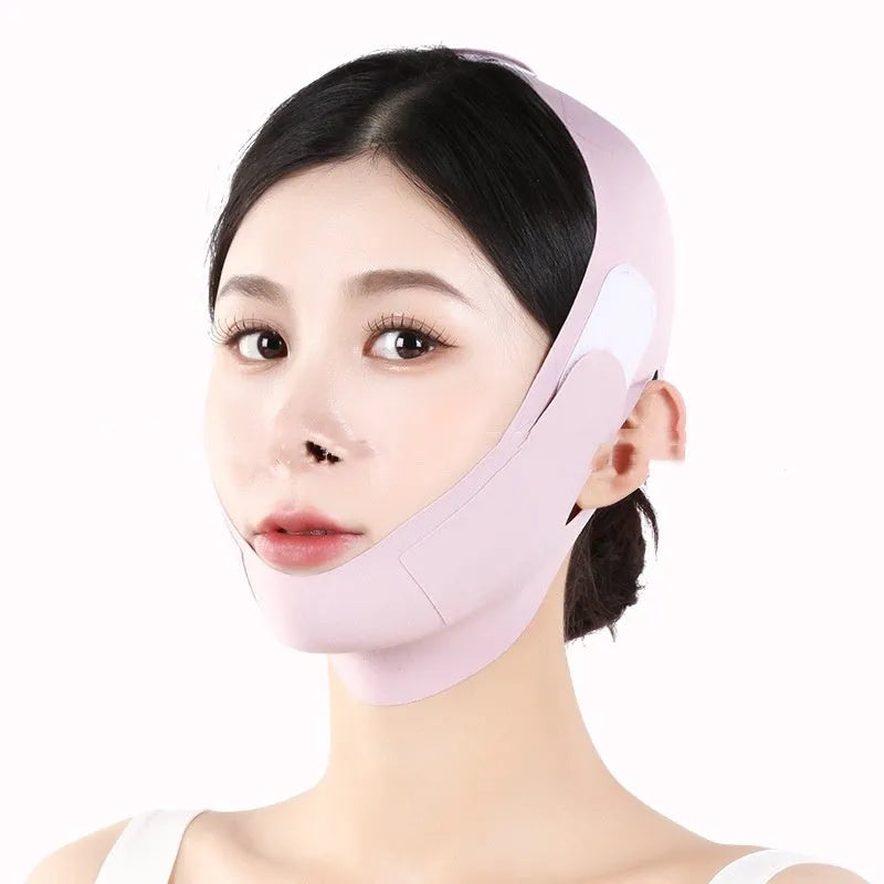 Purple and green graphene face shaping mask for small V face contour support