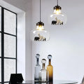 Animal cartoon glass chandelier in Nordic style with iron droplight base, available in Moon White and Charming Black