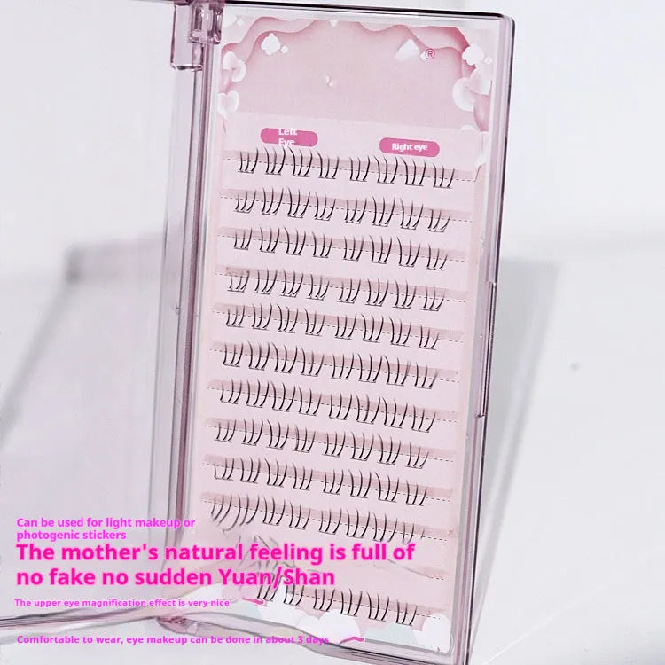 Kitten's paw lower eyelashes with segmented sheer root in natural 4-5-6mm lengths