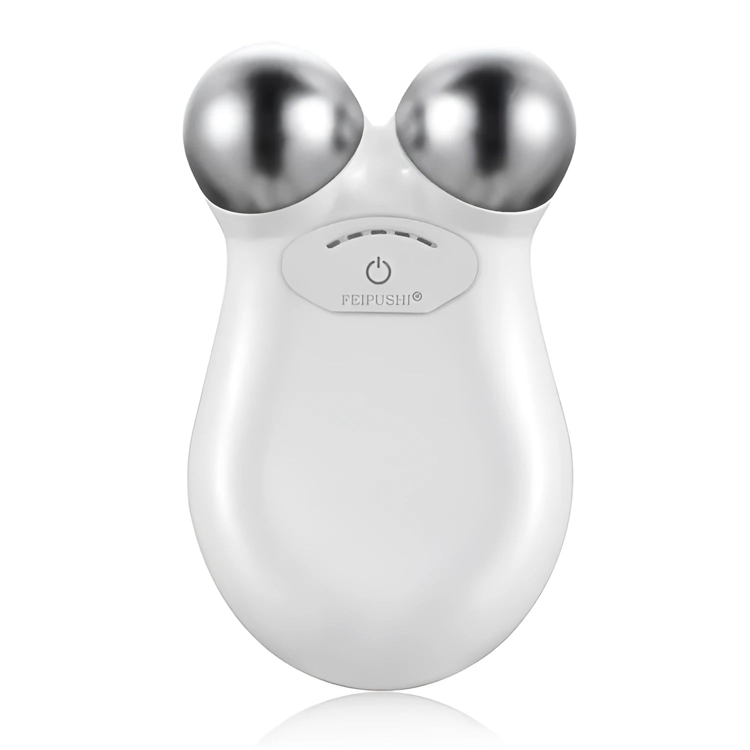 Pink and white micro current facial lifting device with compact handheld design