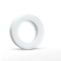 Black circular LED selfie ring light with USB cable for mobile phone photography