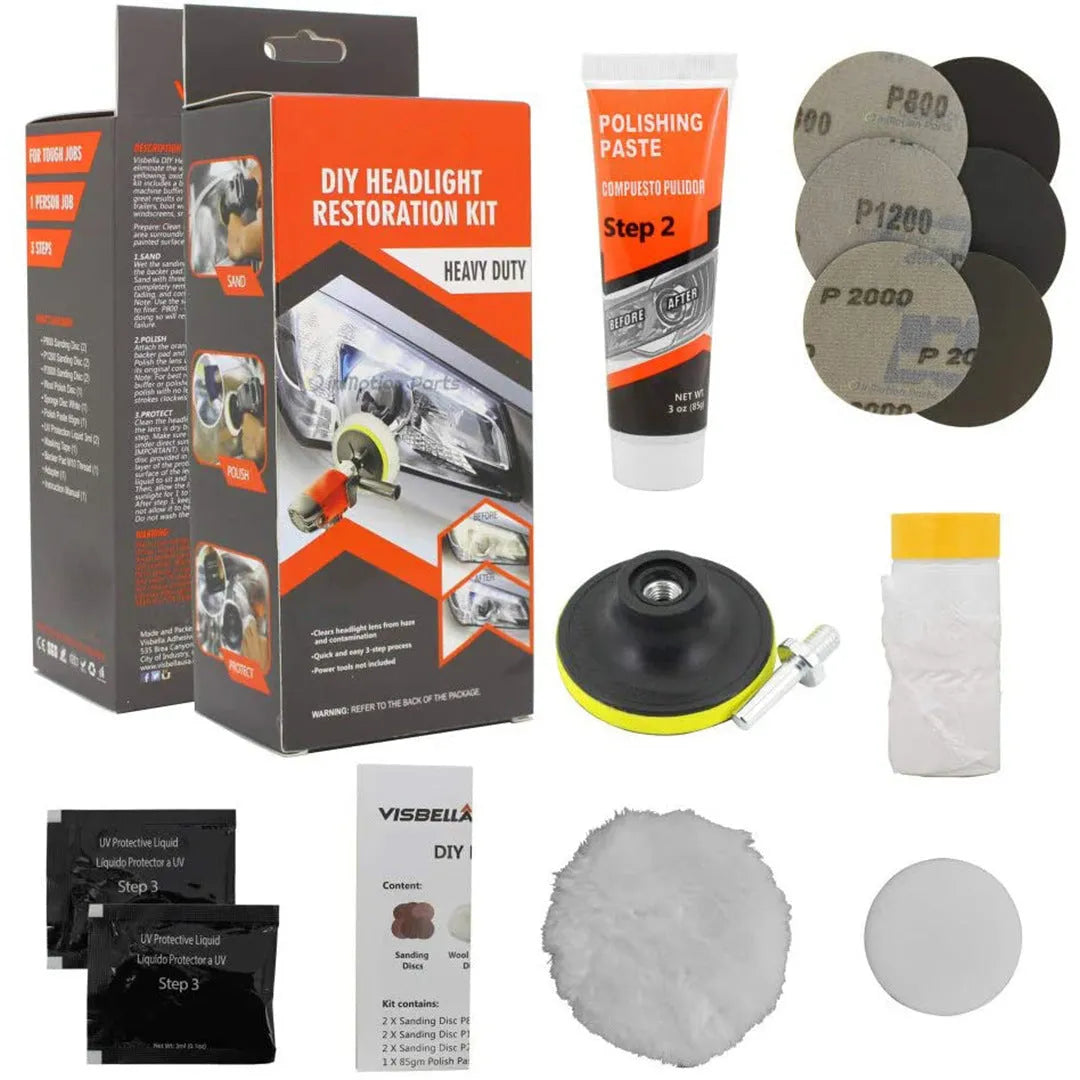 Carbon steel headlight repair tool for vehicle and machine maintenance