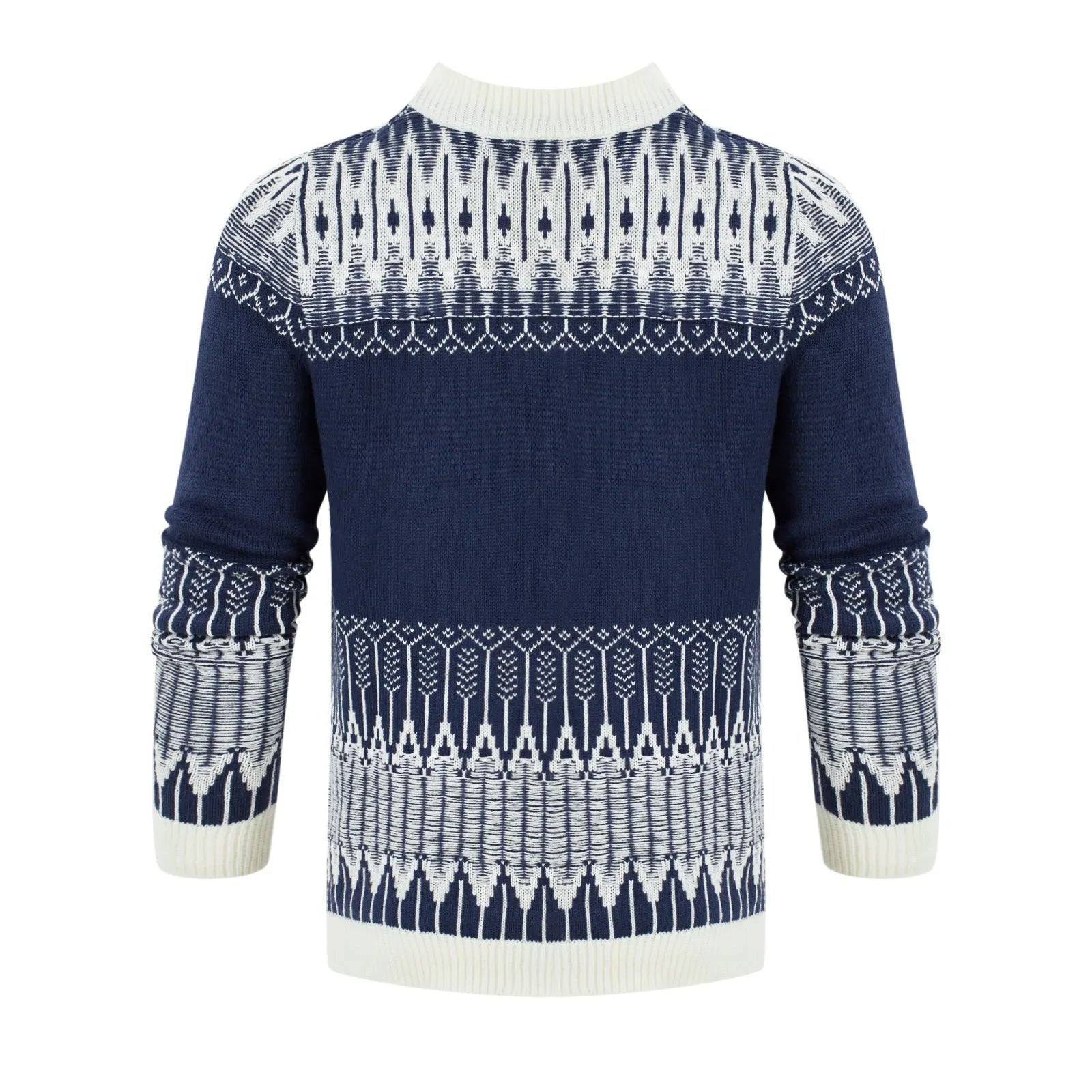 Men's knitted long-sleeved pullover sweater for winter in various sizes and styles.