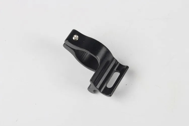 Black aluminium alloy vehicle clamp ring with a 28.6mm diameter for frame installation