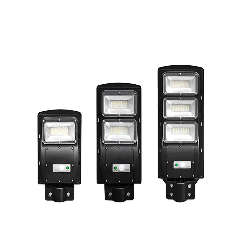 Integrated solar street light with 60W LED and remote control for outdoor illumination