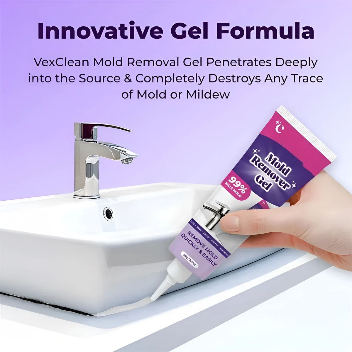 90g gentle care cleansing gel bottle with transparent nursing gel formula