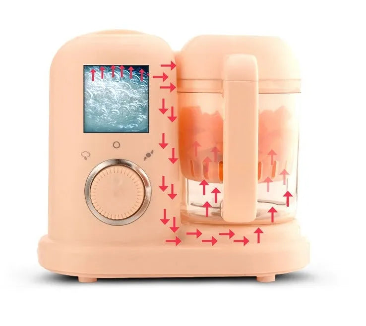 Green baby food processor steamer and blender with 10 litre capacity