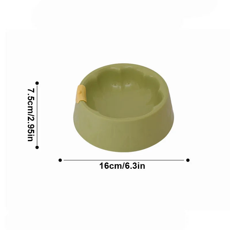 Plastic double pet bowl in blue colour with anti-tipping design for cats and dogs