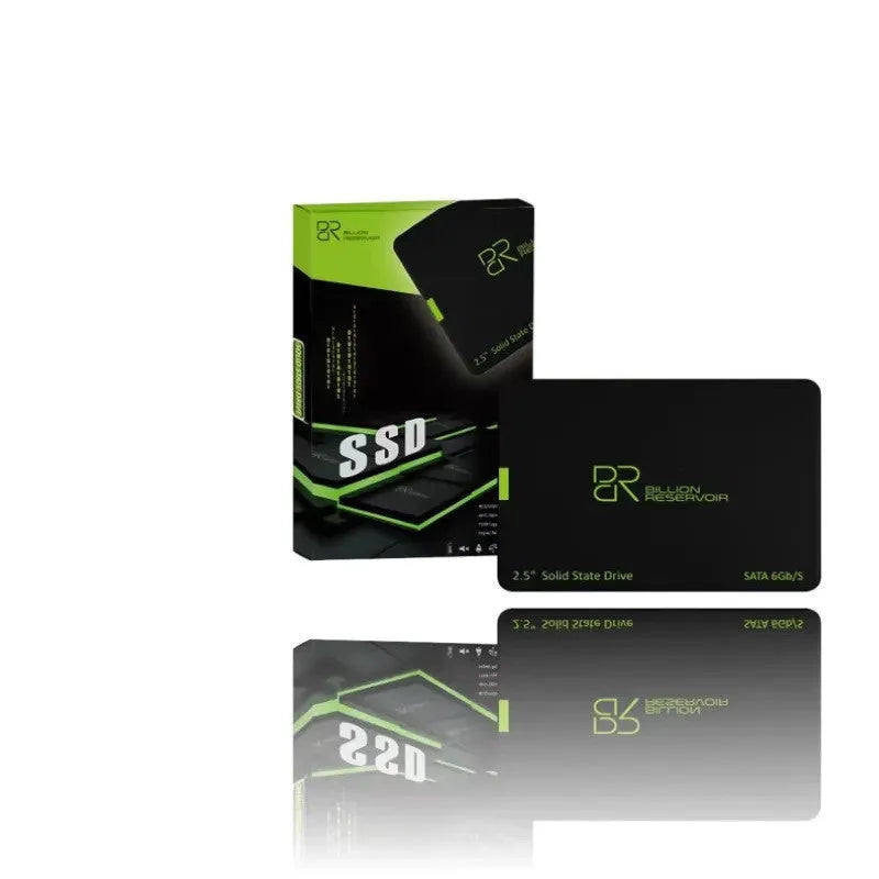 Black plastic SATA3.0 solid state drive measuring 100mm by 70mm