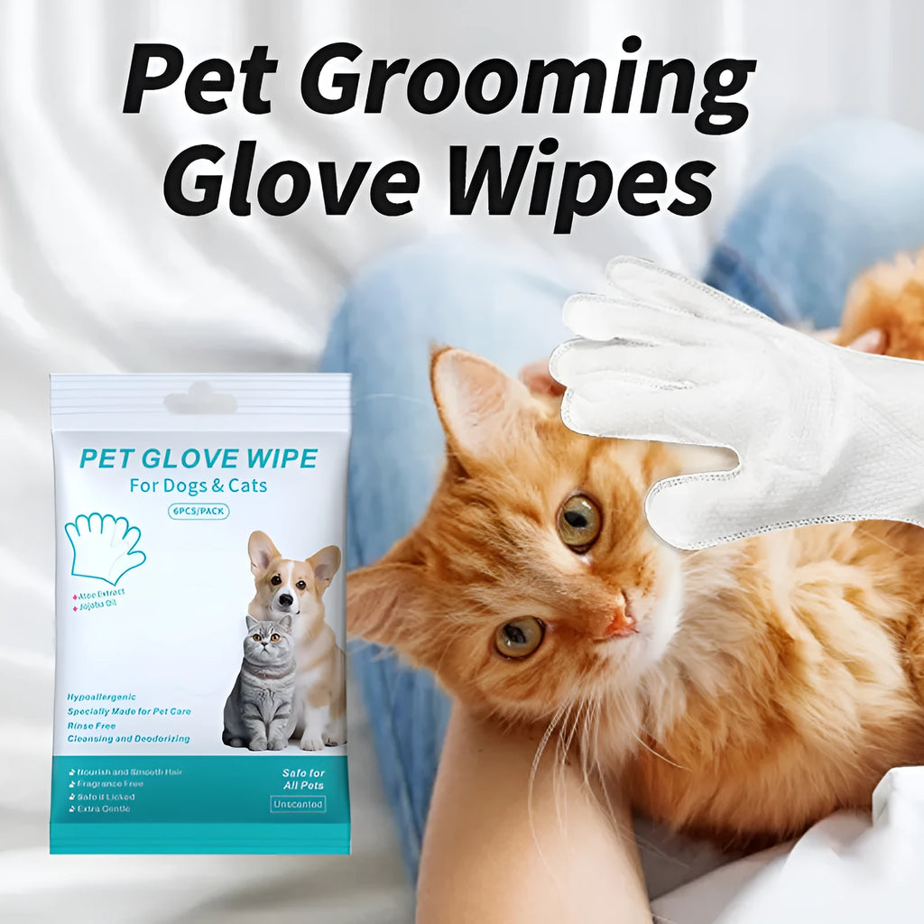 Extra thick pet disposable gloves dry cleaning cat dog 6 pack