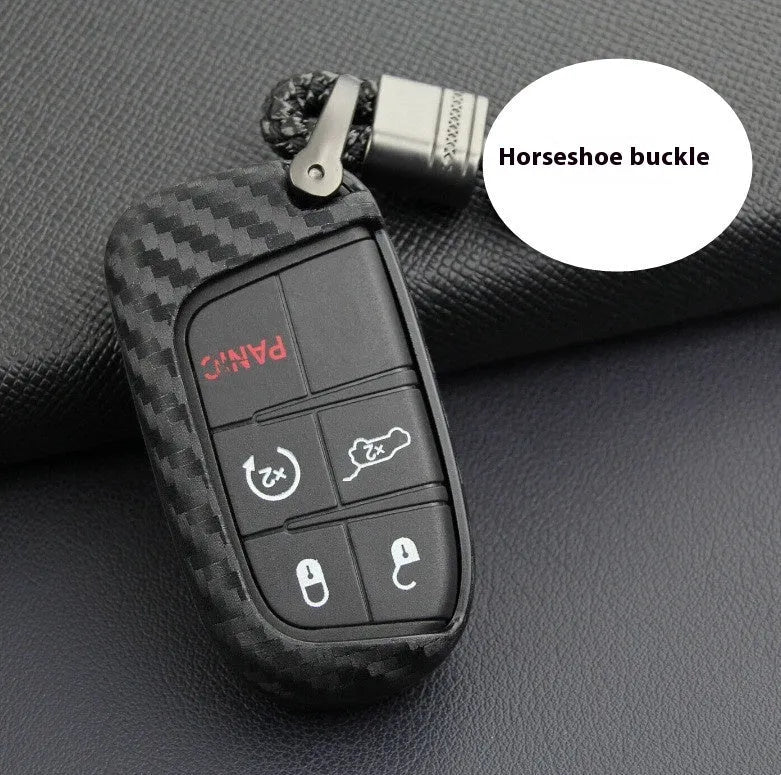 Silicone car key protection case for Dodge Chrysler Fiat remote keys with packaging options