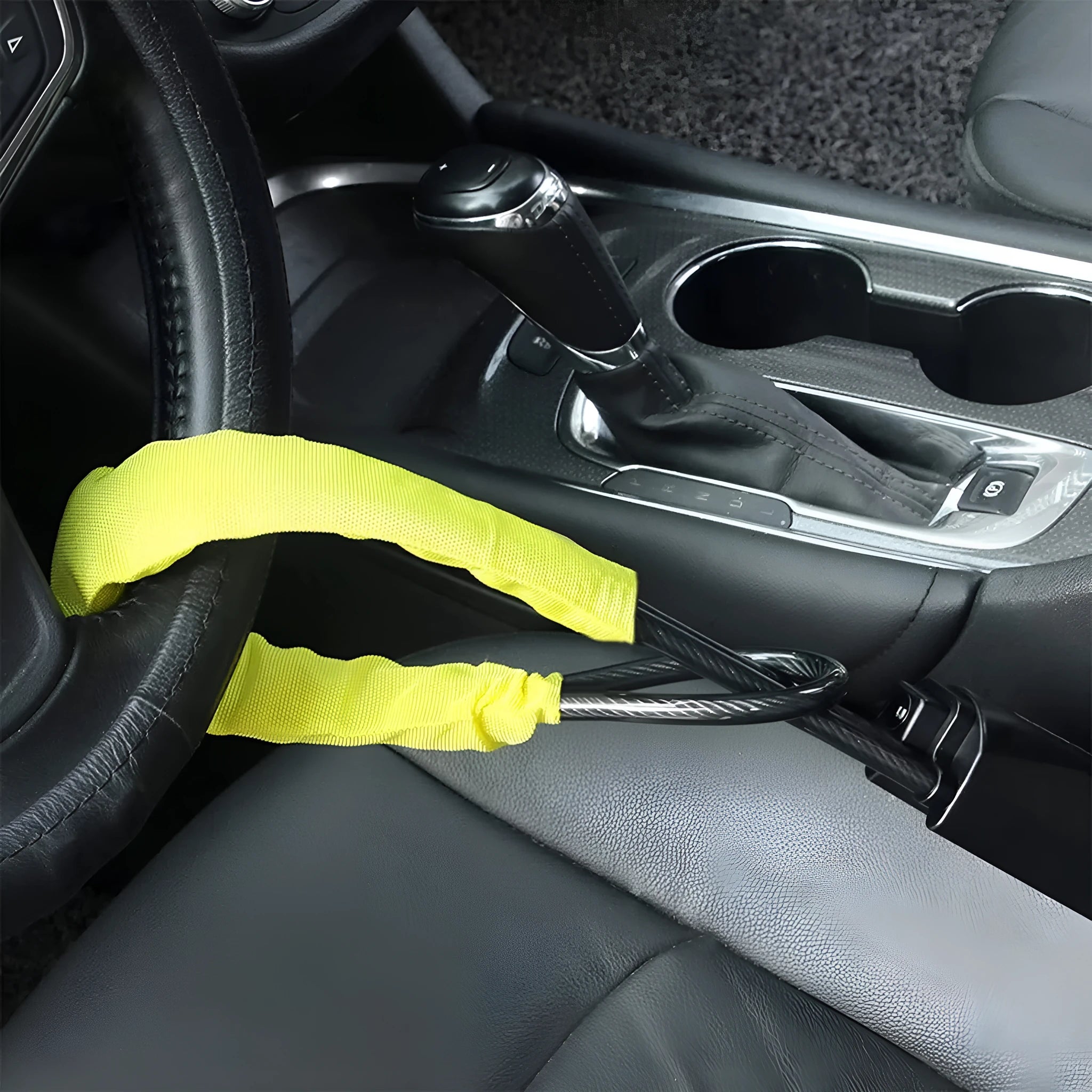 Car steering wheel wire rope lock in red, yellow or black colour for General Motors vehicles