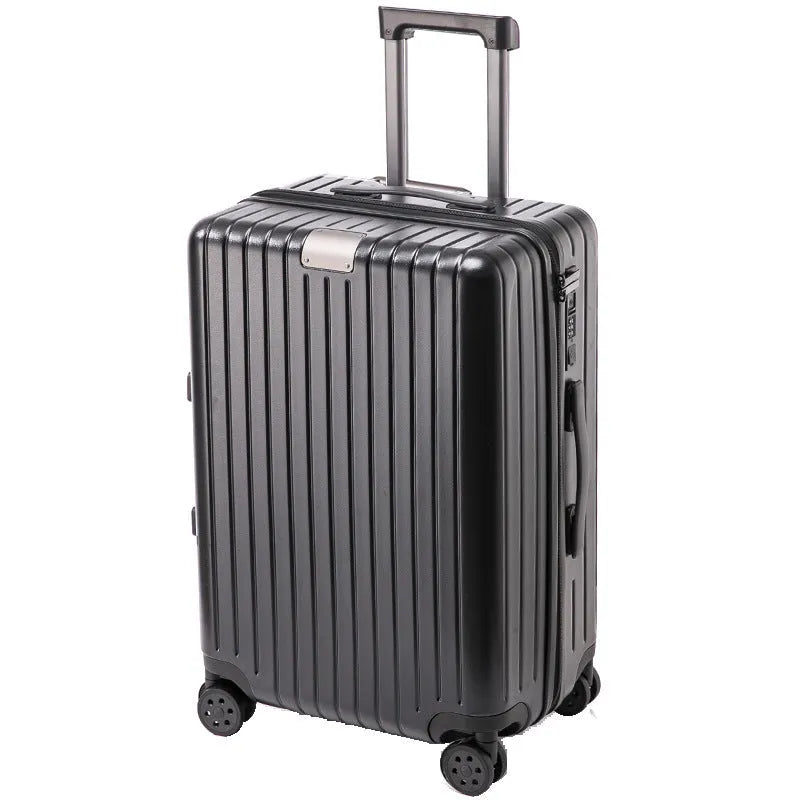 PC travel universal wheel suitcase in solid colour with dry wet separation feature