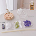 LED tulip artificial flower small night lamp in pink, battery-powered, DIY kit