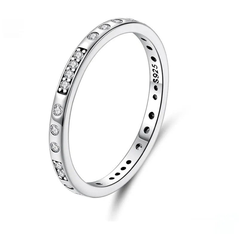 Silver 'I Love You' password ring with oxidised black finish, simple bracelet style for women