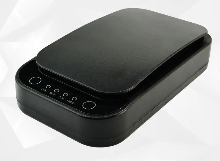 Blue and white ultraviolet disinfection box for mobile phones with 253.7nm UV wavelength