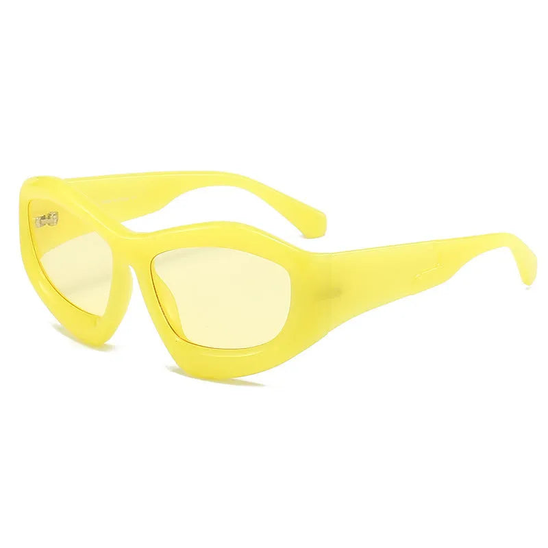 Men and women concave shape sun glasses with black frame and black grey lenses for outdoor riding cycling and driving