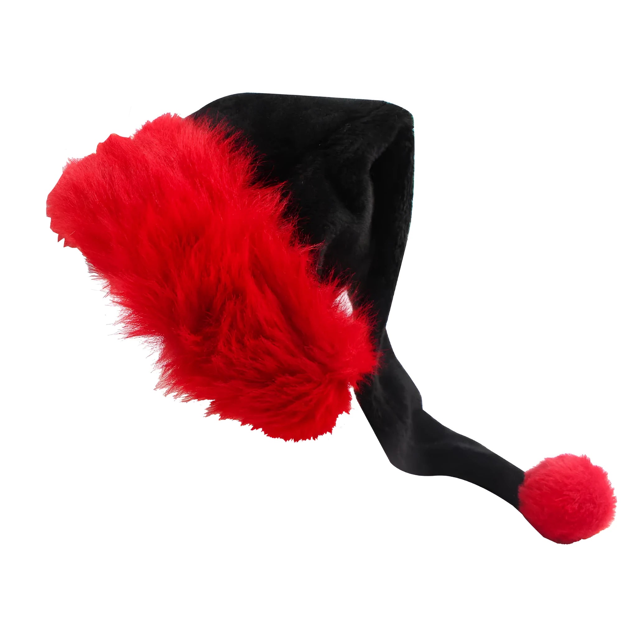 Black thickened polyester plus-sized Christmas hat in European classical style, 56 by 30 centimetres