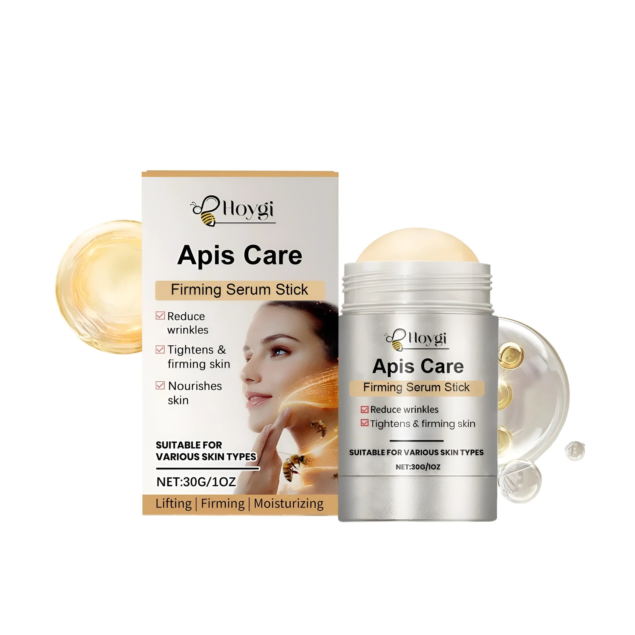 30g tightening rod essence stick for facial skincare with bee venom and hyaluronic acid