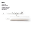 White PU sponge bondage cuff set showing handcuffs, footcuffs and neck cuff for restraint play