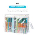 Large foldable PVC water buggy bag with transparent panels showing 38 x 24 x 32 cm dimensions