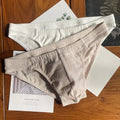 Men's pure cotton triangle briefs in solid colours showing mid-waist design