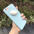 3D cartoon cat design silicone iPhone case in multiple colours showing soft TPU construction