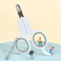 Grey and pink professional pet nail clippers with curved safety tips and rubber-coated handle.