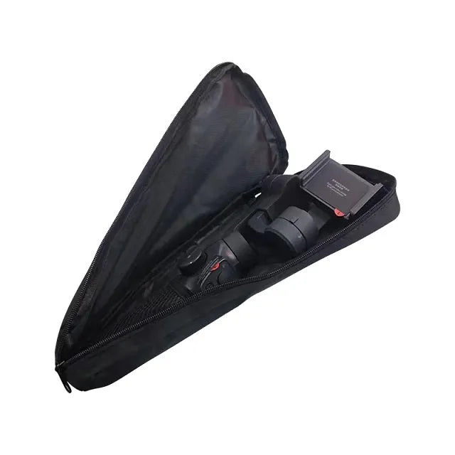 Black cloth storage bag for mobile phone stabilizer accessories and filming components