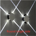 Modern square and round LED aluminium wall light in warm white and cool white options
