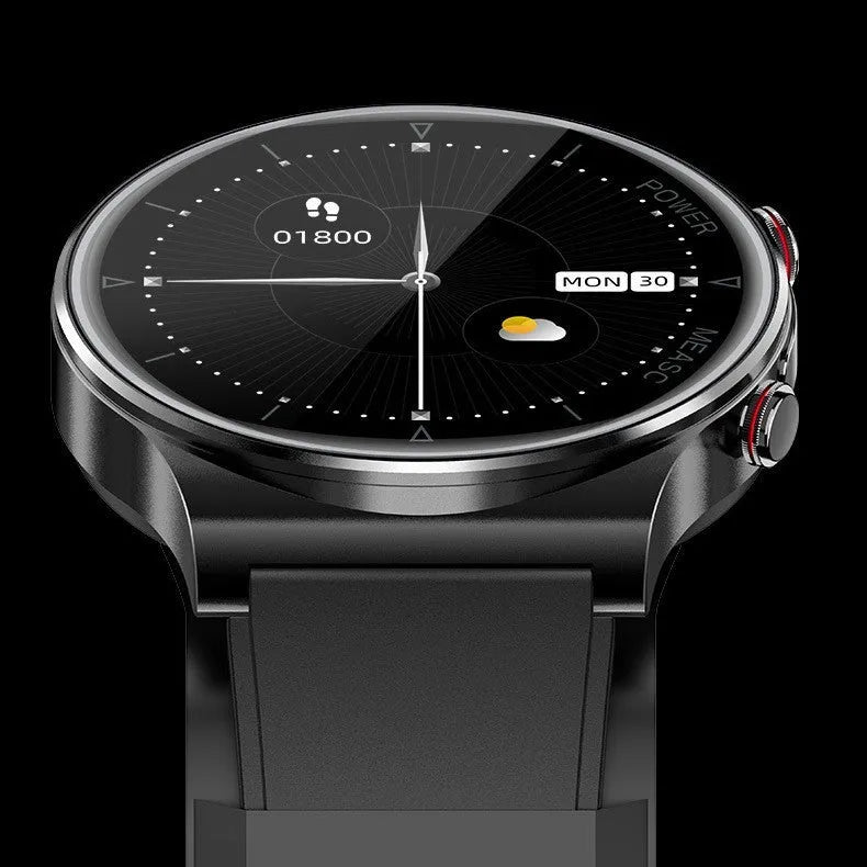 Sleep Health Multi-sport Smart Watch in P70 Black with tempered glass display and TPU strap
