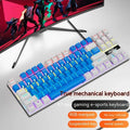 K87 mechanical wired keyboard with metal frame, 1.4m cable, shown in selected colour with Green or Red switches.
