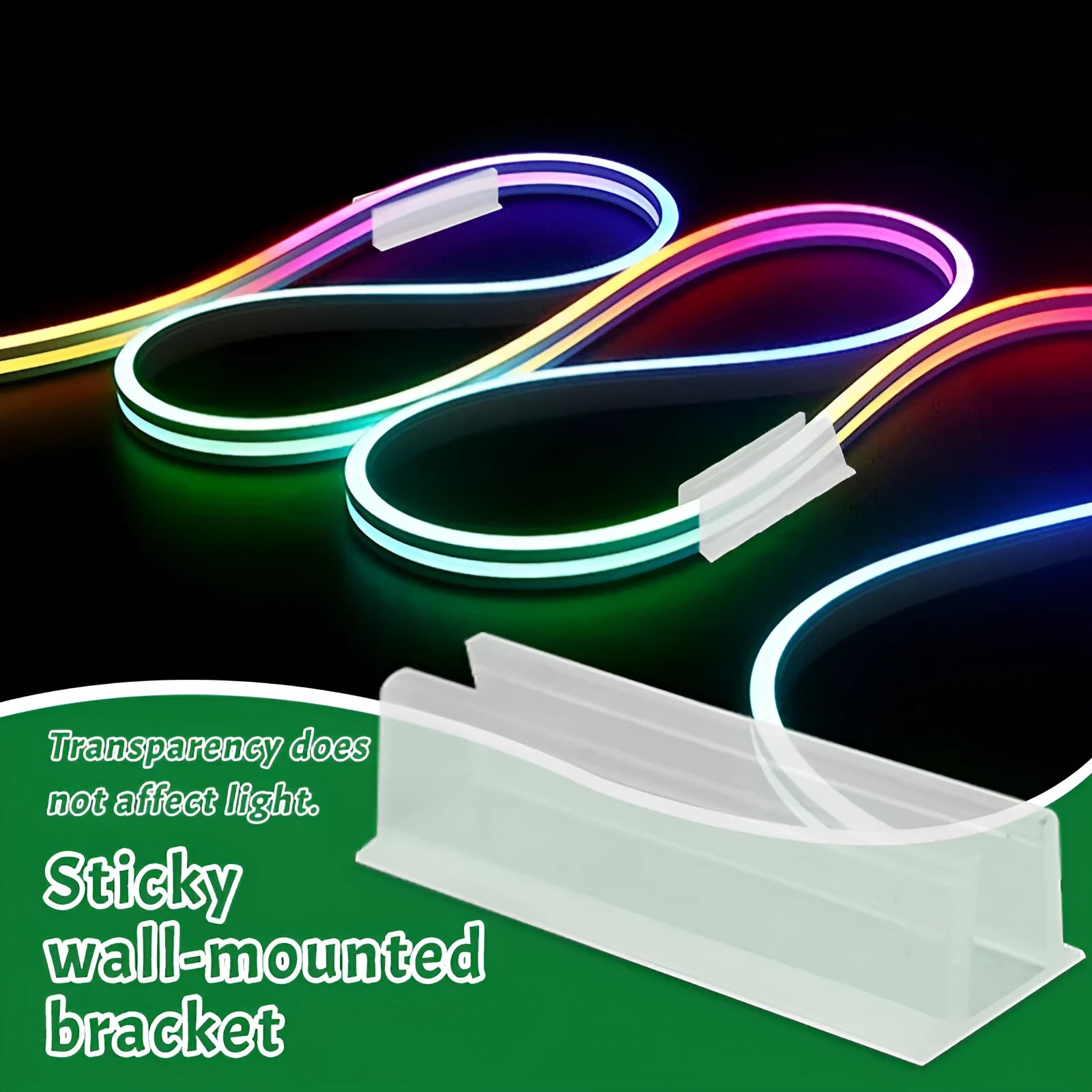 Sticky wall-mounted plastic cable bracket set for punch-free bedroom bedside data cable organisation