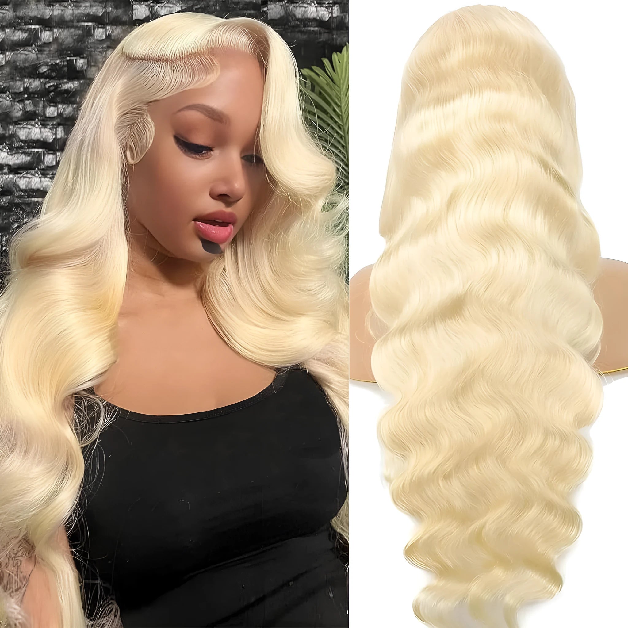 Women's synthetic front lace wig with medium-long curly hair in M1 539 613 colour