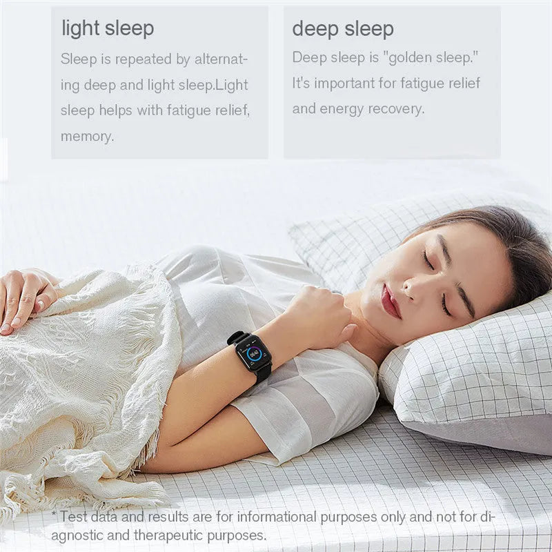 Black waterproof smart fitness bracelet with 1.4-inch touch screen on silicone strap