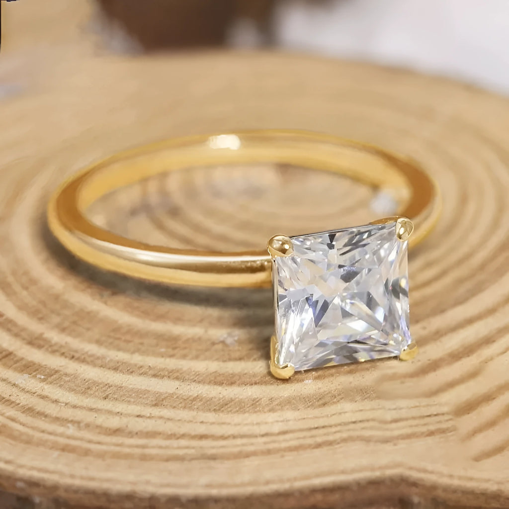 A simple geometric round ring made from 925 sterling silver, shown in gold, rose gold, and silver colour options.