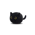 Black cat plush stuffed animal toy measuring 4 inches across